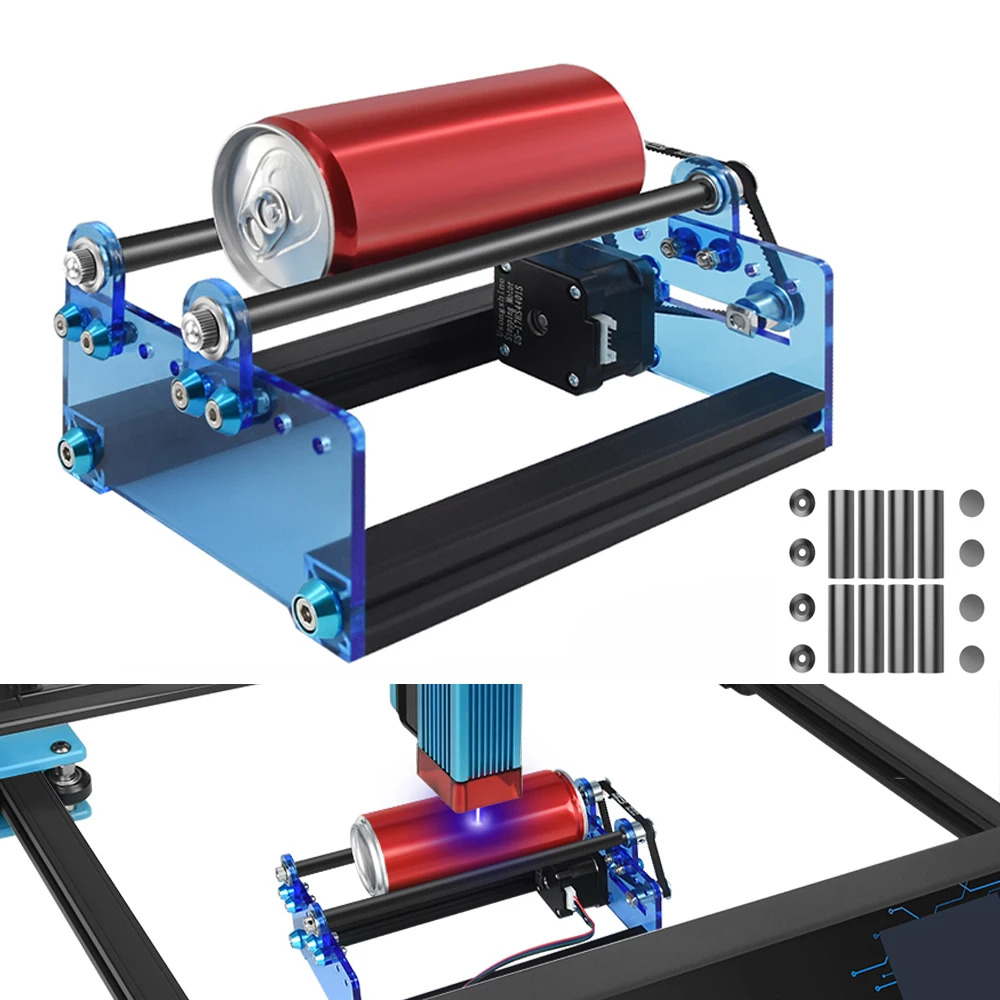 usongshine-3dプリンターレーザー彫刻機y軸回転ローラー彫刻モジュール、円筒形オブジェクトや缶の彫刻用