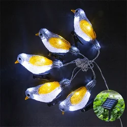 5 LEDs Waterproof Acrylic Bird Garland Lights USB Battery Solar Powered Fairy Lamp for Garden Landscape Tree Decoration Lantern