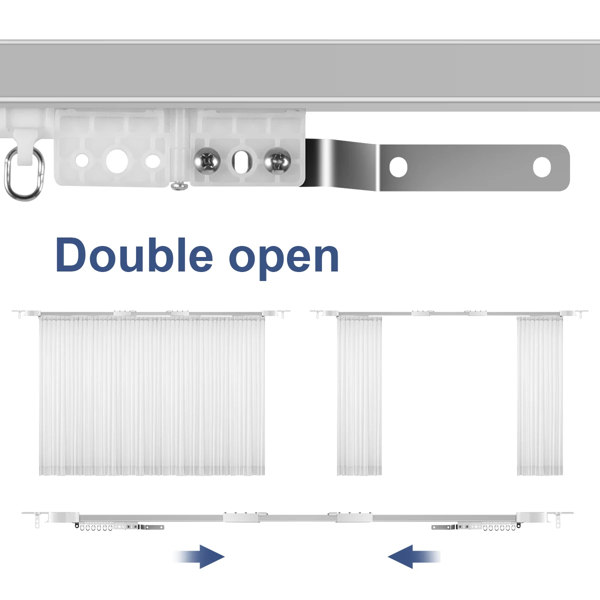 Imagem -04 - Onesmart Cortinas Elétricas Automáticas Faixa Personalizável Rail Rod para Tuya Wi-fi Zigbee Motor Cortina Rail Cornice