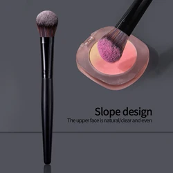 Professional Angled Cream Blush Brush Cheeks Contour Blush Stippling Brush Cream Liquid Blushes Makeup Tool