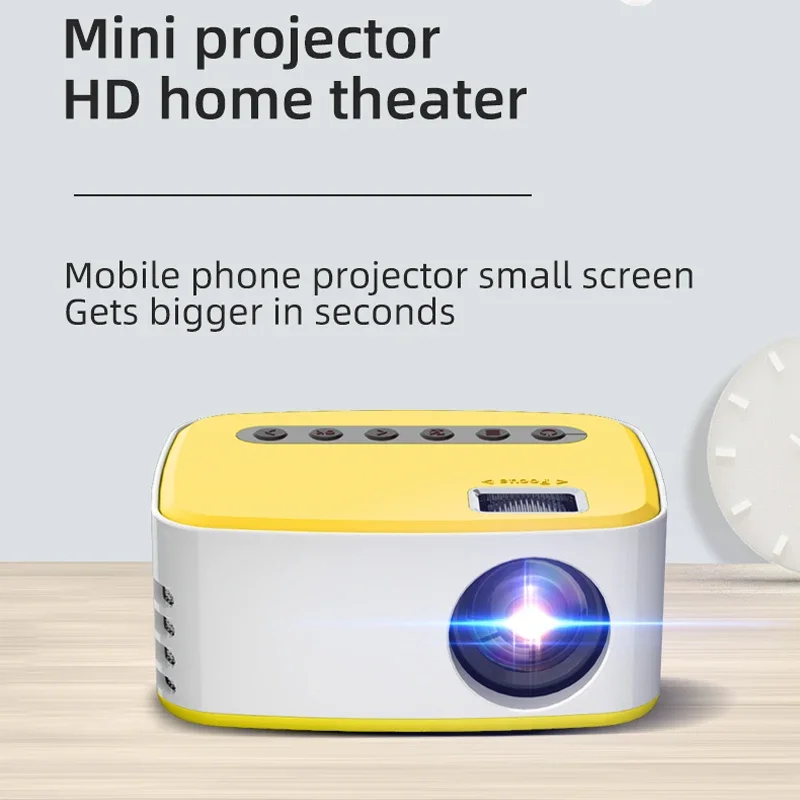 Home Theater Protable LED Mini Projector MulitMedia Support Power Bank Charging Built in Loudspeaker with Audio Out Video Palyer