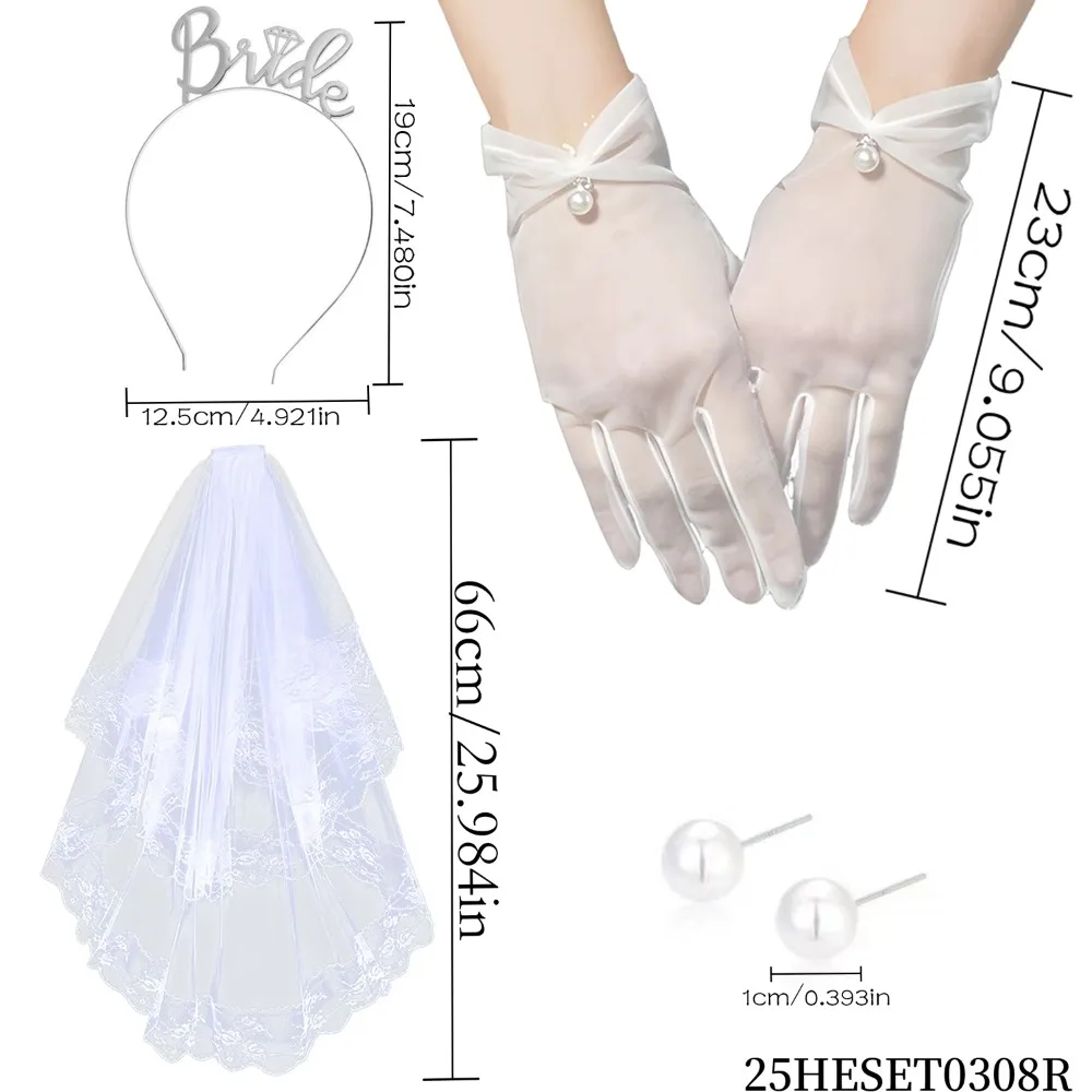 PESENAR ブライダル 4 ピース アンサンブル - ロマンチックな結婚式をテーマにしたセット、花嫁、セレモニー、家の装飾に最適