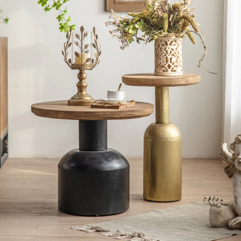 

Wabi **** retro creative sofa side few living room combination coffee table B & B coffee shop balcony leisure small round table