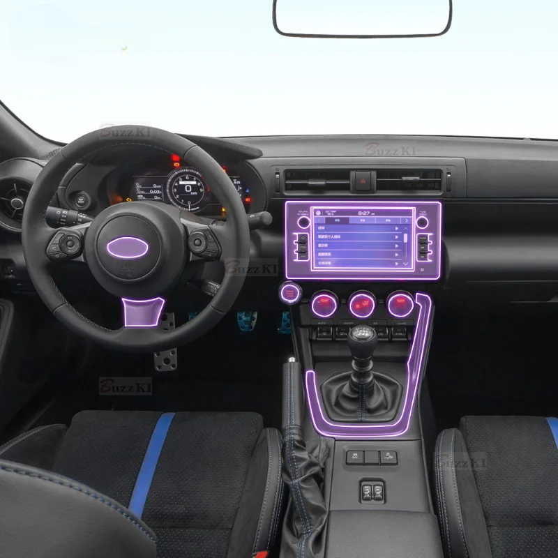 

Для SUBARU BRZ 2022-2023 панель коробки передач навигационный экран автомобильный интерьер защитная пленка из ТПУ наклейка против царапин