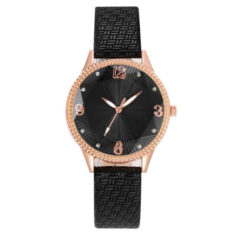 2023 Spring New Simple Fashion Women's Belt Watch Petal Surface Creative Text Rhinestone Diamond Luxury Watch Ladies