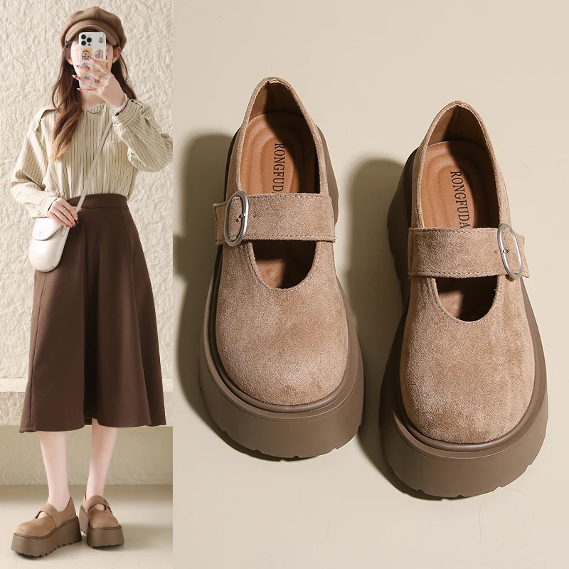 

Platform Mary Jane loafers, British-style versatile fashion retro shoes for women, new arrival, 8950