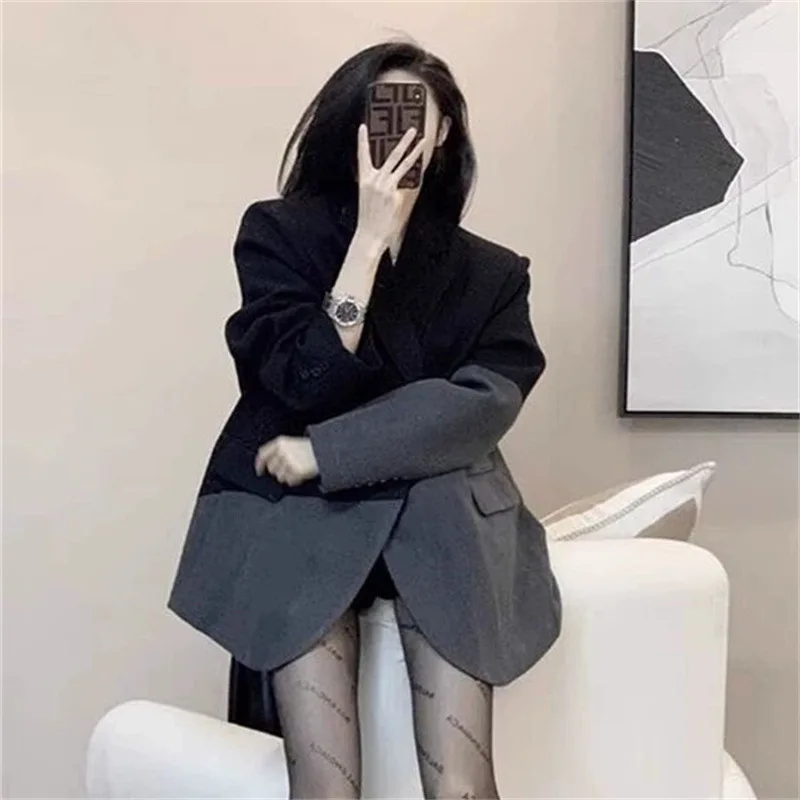 الفرنسية الرجعية الربط عارضة نمط جديد البدلة تصميم مزاجه تنوعا سترة أعلى دعوى للنساء