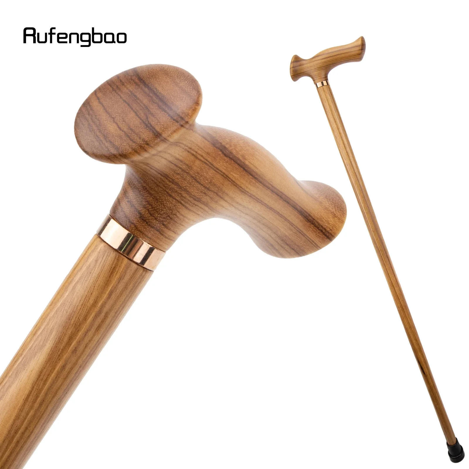 

Yellow Ergonomics Wooden Single Joint Walking Stick Decorative Party Cane Mace Crutch Wand Crosier 96cm Performance Stage Cane