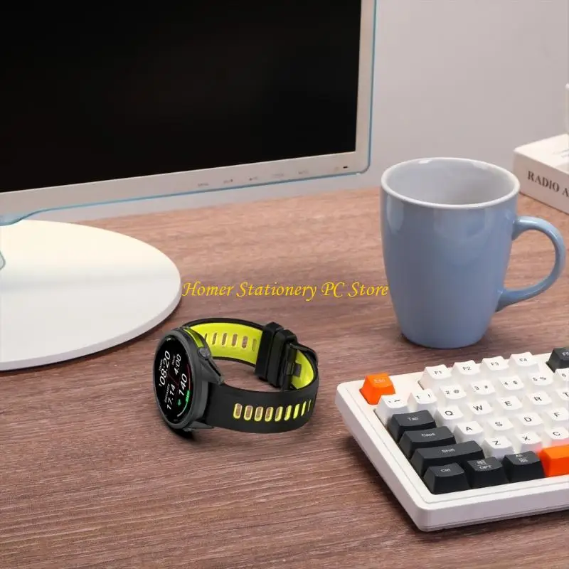 

Y5LA Breathable Silicone Bracelets Wrist Belt for 970 Gym Workouts Silicone Watchband