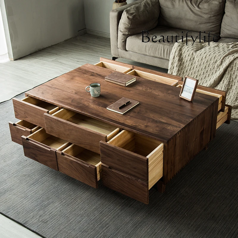 Japanese-Style Low Cabinet Multi-Functional Full-Fitting Silent Wind Household Coffee Table