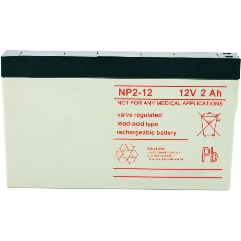 NP2-12 12V 2.0Ah 20HR SLA Replacement Battery Compatible with Yuasa NP2-12 Medical Elevator Instrument Backup Power
