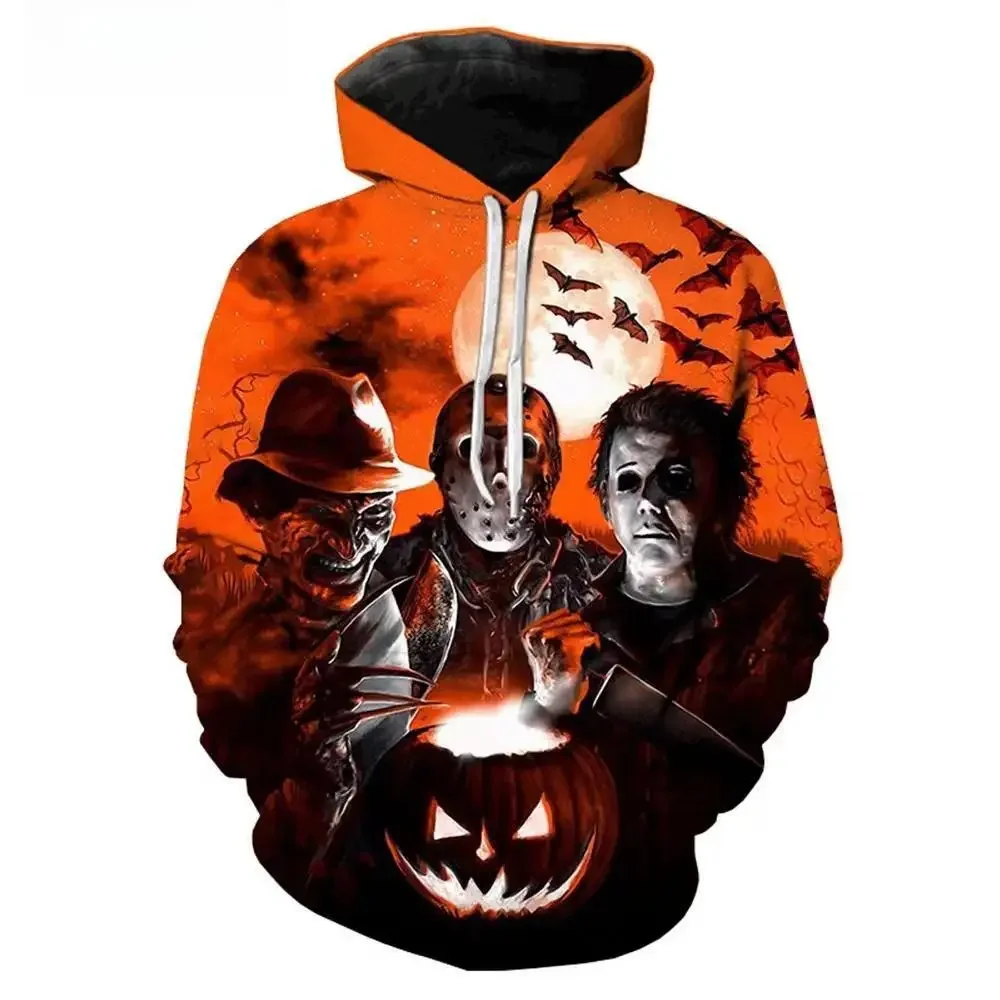 Horror Movie Michael Myers 3D Printed Hoodie Sweatshirt Men\'s and Women\'s Fashion Casual Pullover Street Hoodie Halloween Suit