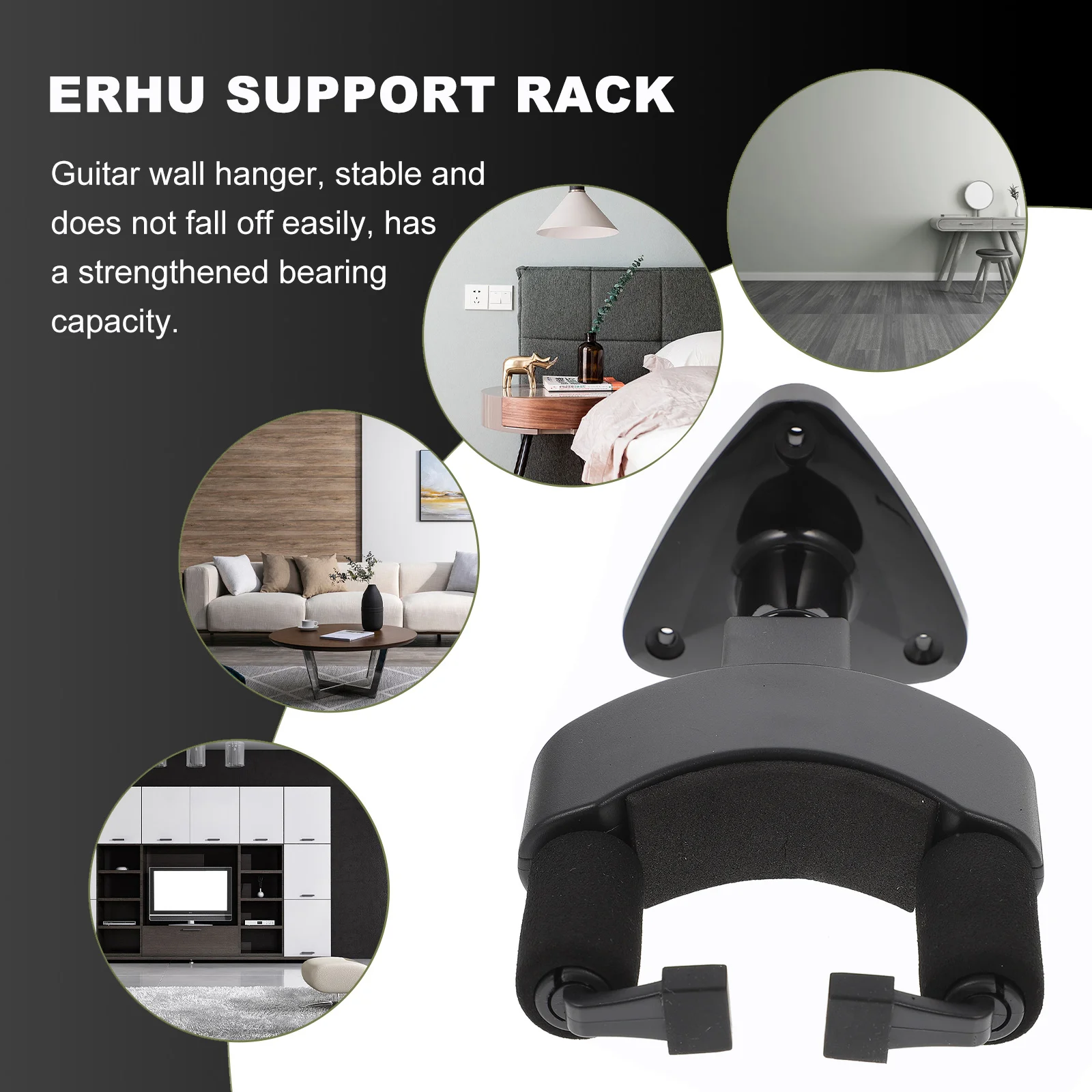 Guitar Hook Wall Bracket Wall-mounted Hanger Erhu Support Hanging Organizer Storage Stand Metal Plastic