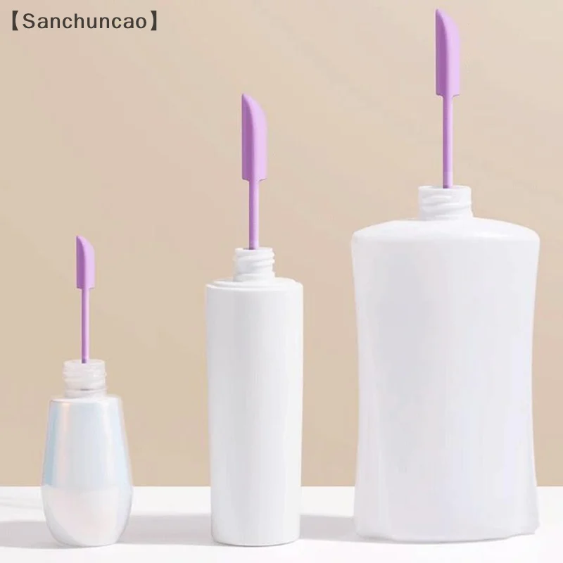 [San]: مجموعة ملعقة سيليكون مكونة من 3 قطع مكشطة برأسين لمستحضرات التجميل كريم مربى زجاجة عميقة ملعقة صغيرة طرف مطول لمكياج السبا أيضًا