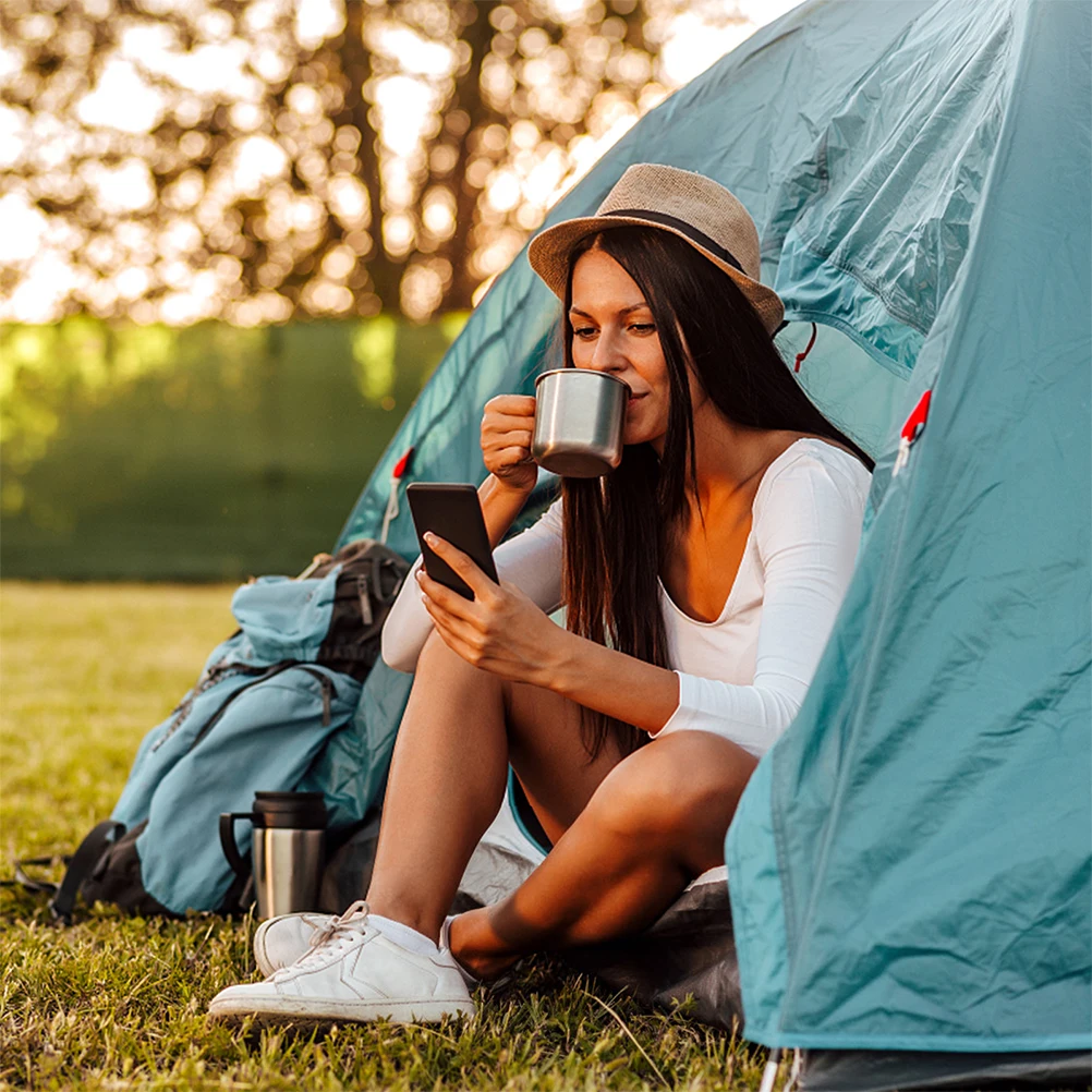 

Stainless Steel Pot Set Portable Cooking Camping Essentials Hiking Backpacking Cookware Suite