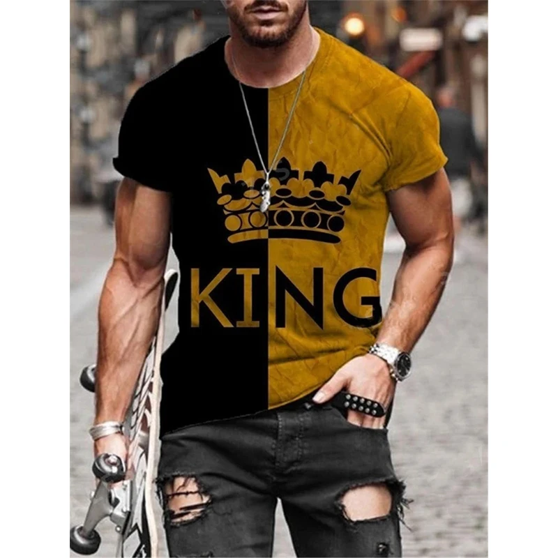 

Summer Men's New Round Neck Casual Printing Short-sleeved T-shirt
