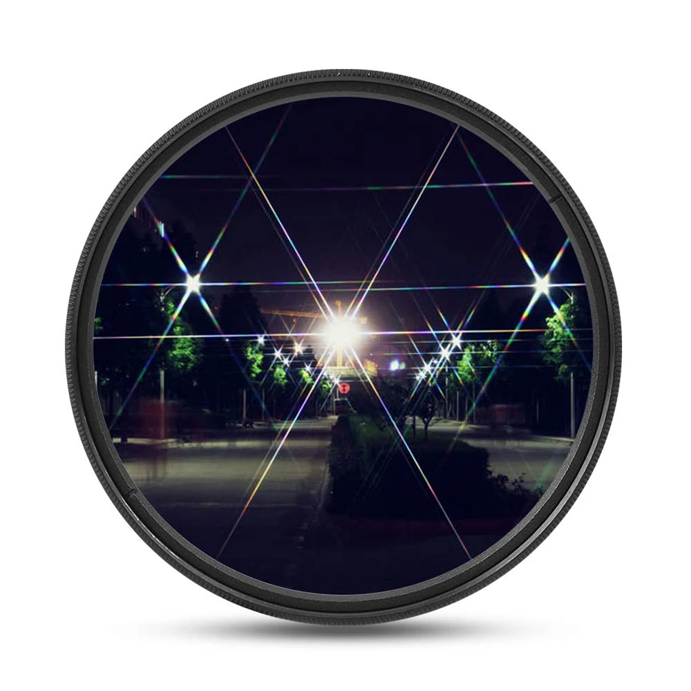 Star Line Star Filter Lens Photography 6 Line Variable Camera Filters 37 40.5 43 46 49 52 55 58 62 67 72 77 82mm For DSLR