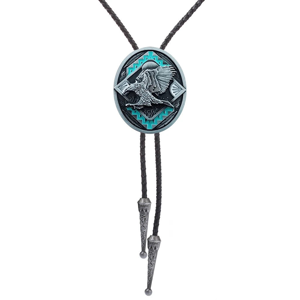 Indian Totem Eagle Bolo tie