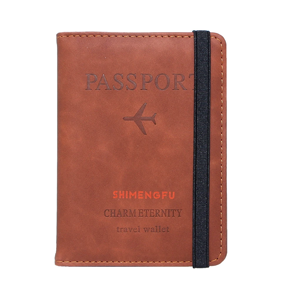 RFID Passport Holder Cover Travel Wallet Covers for Women Men Vintage Business Passport Covers Multi-Function ID Bank Card