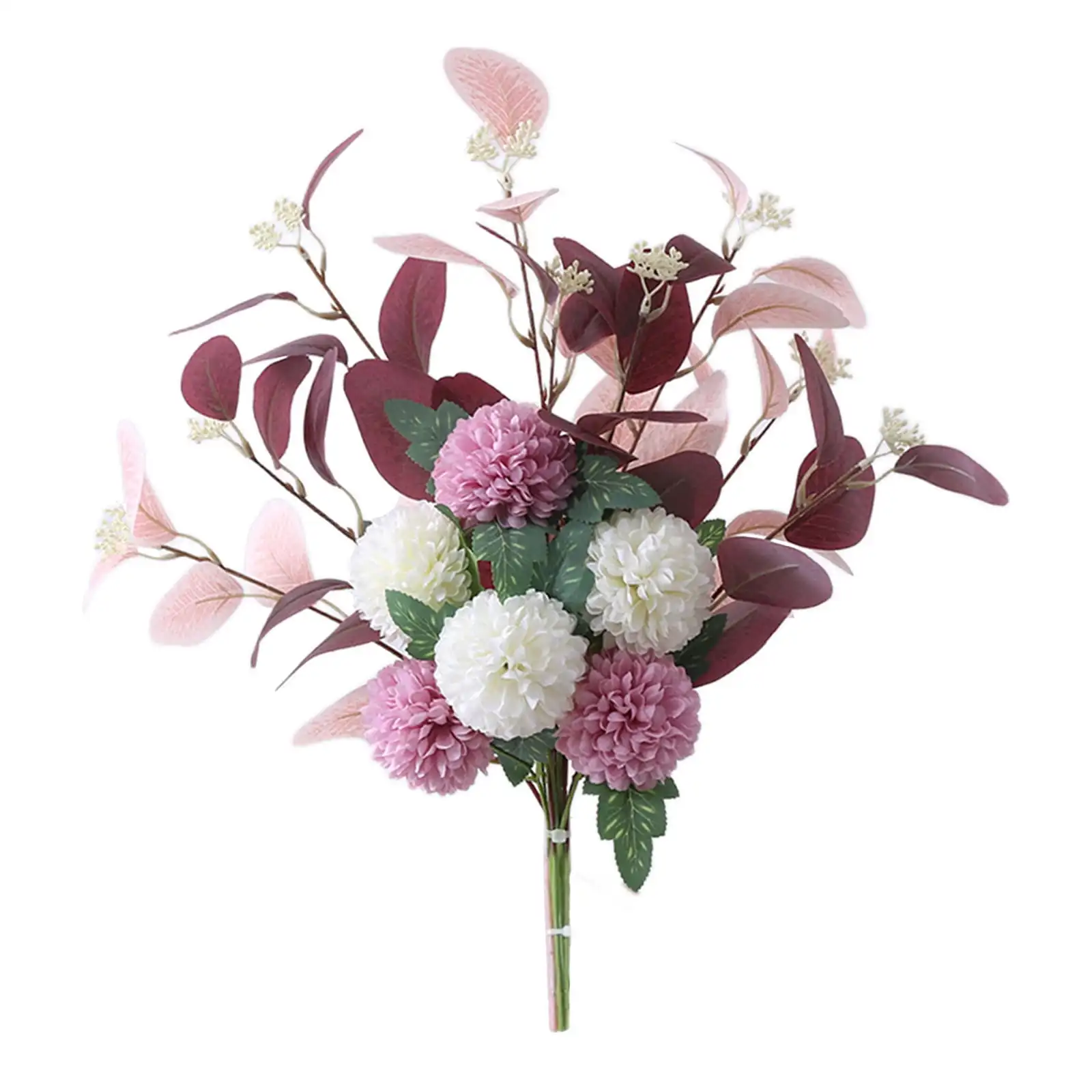 Weiße gefälschte Blumen blauer Blumenstrauß Hortensie künstliche Blumen Chrysantheme Seiden blumen künstlich für Dekoration Blume – Detail 8