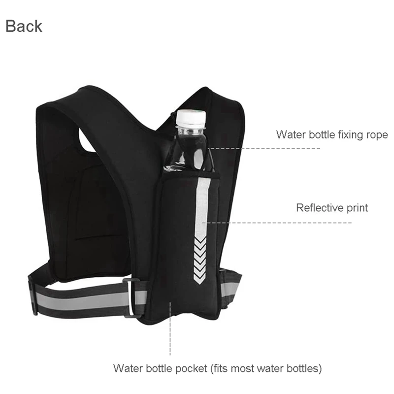 Running Phone Holder Vest Training Reflective Running Vest Adjustable Waistband Sport Jogging Vest