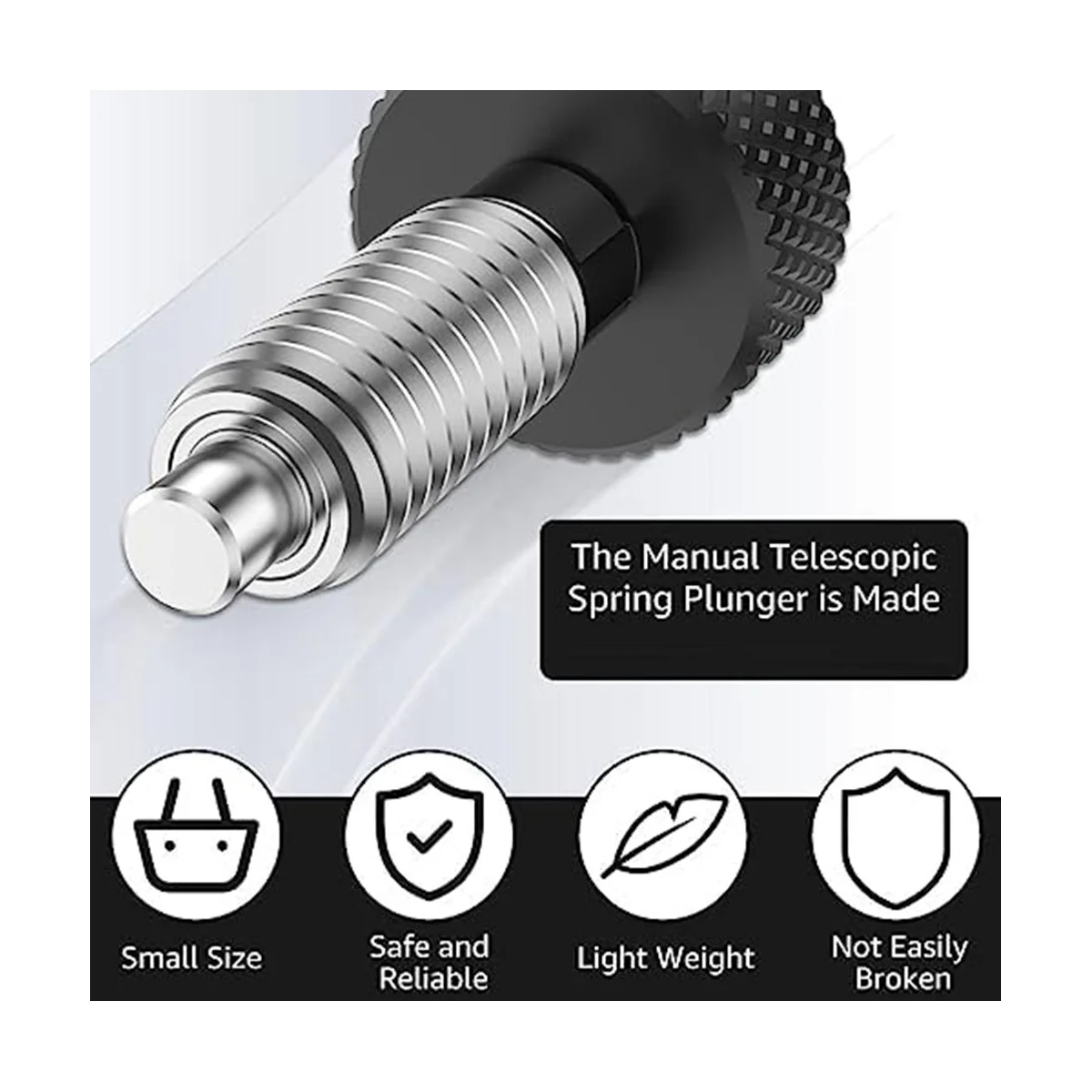 Handle Quick Release Pins Kit,with Knurled Handle Stainless Steel Lock M6 Quick Release Pins for Rolling Toolbox (2 Set)