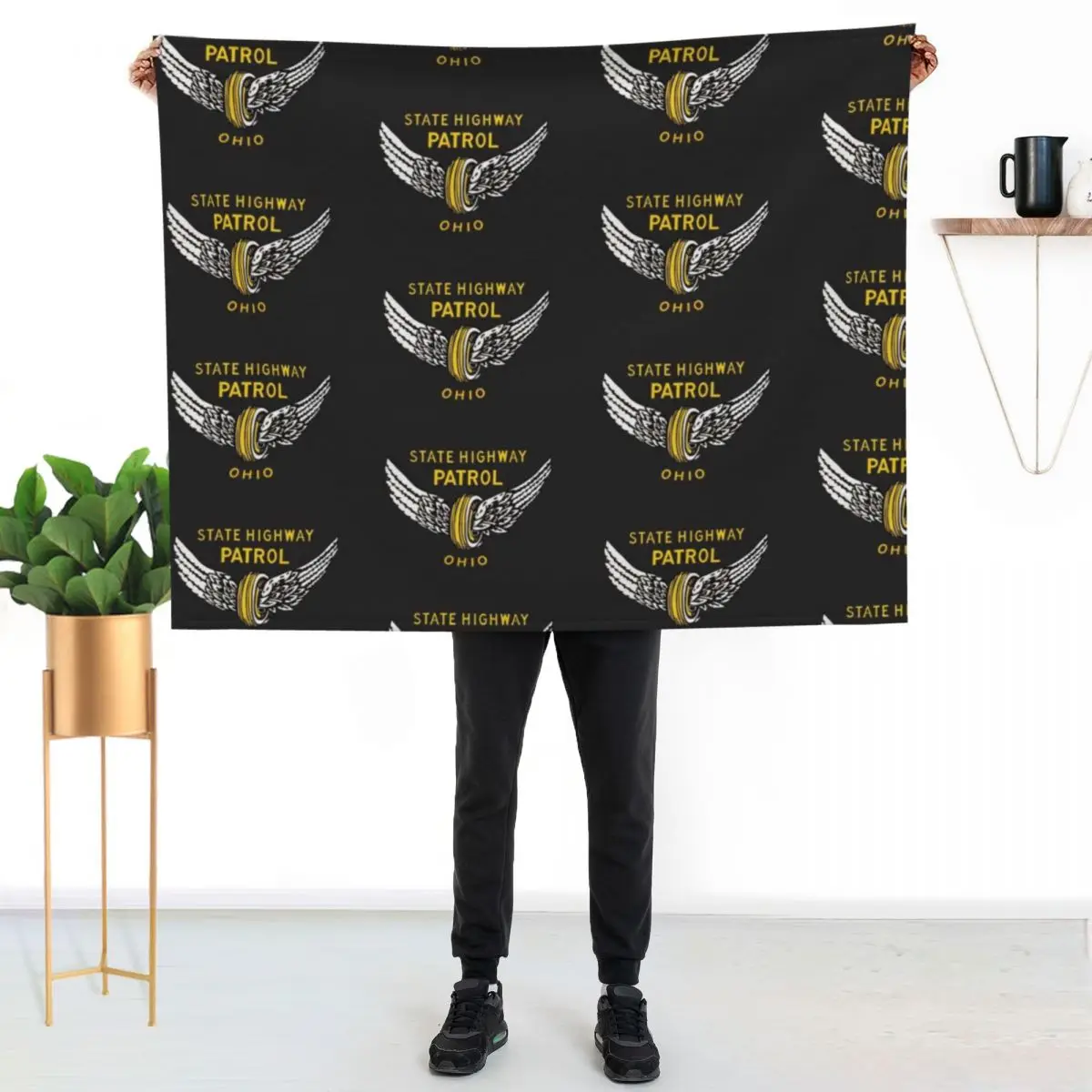 Ohio Highway Patrol Throw Blanket warm for winter Fashion Sofas Vintage Single Blankets