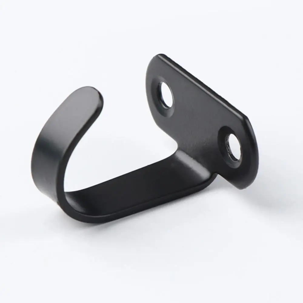 1Pcs New Pad Eye Wall Hook Plate Deck U/J-Shaped Ceiling Mount Hanger Black Silver Stainless Steel Door Buckle for Fan Lamp