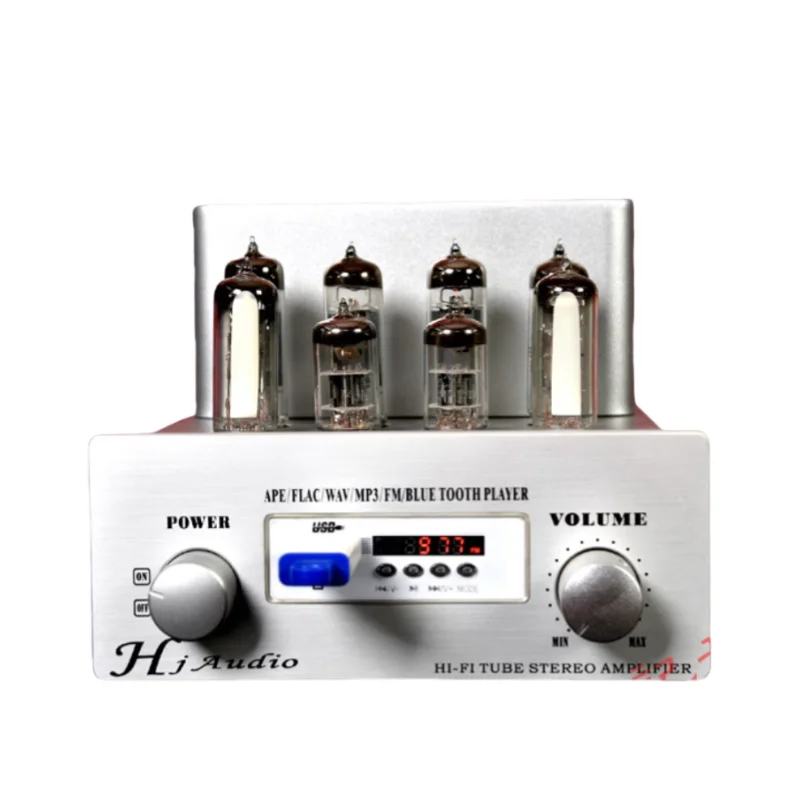 Huaji 13W*2 Tube amplifier power amplifier ST-6P14 / EL84PP push-pull amplifier with player