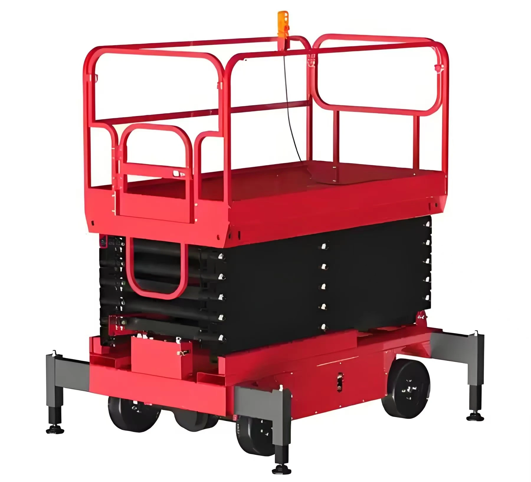 6m 8m 10m 12m Scissor Lift Portable Scissor Lift Elevator Movable Hydraulic Aerial Lifting Platform with Guardrail