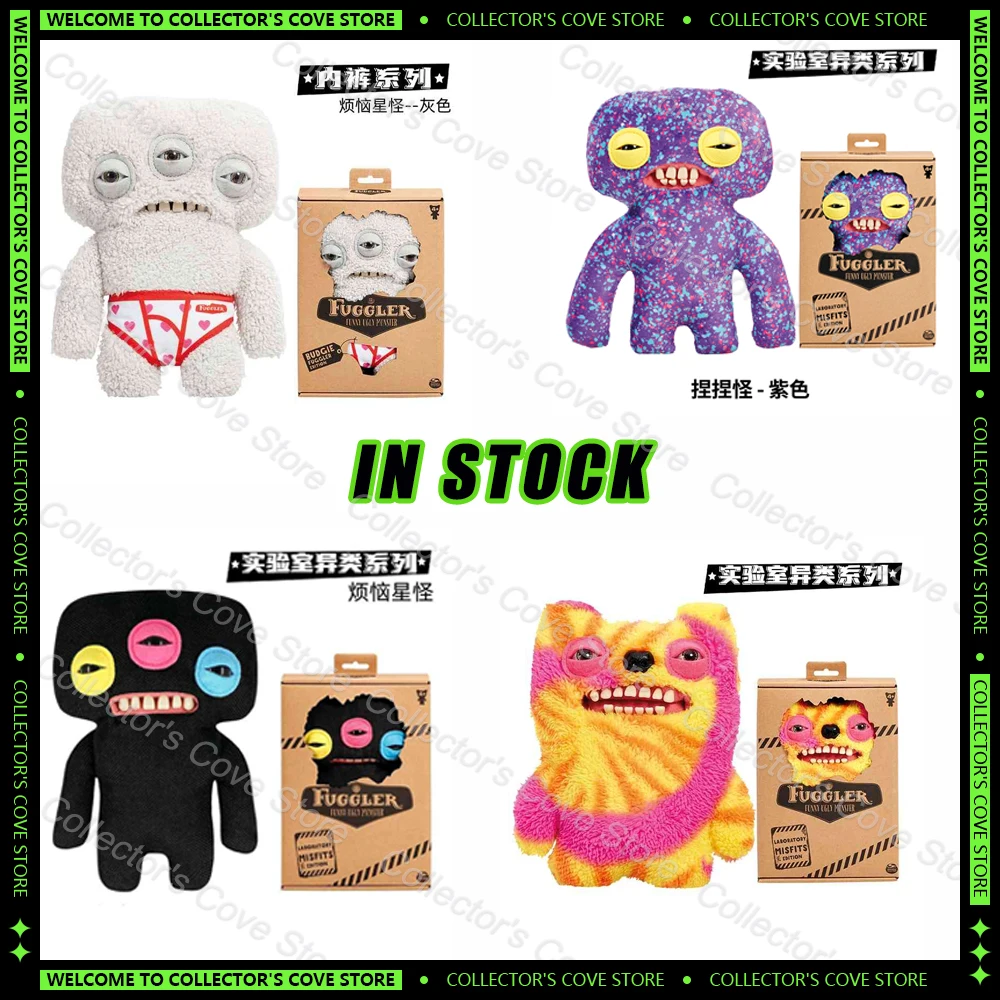 Fuggler Kawaii Plush Toy Fuggler Plush Ugly Monster FuggGlow Edition Stuffed Toy Glow in The Dark Plushie Doll Boy Girl Gifts