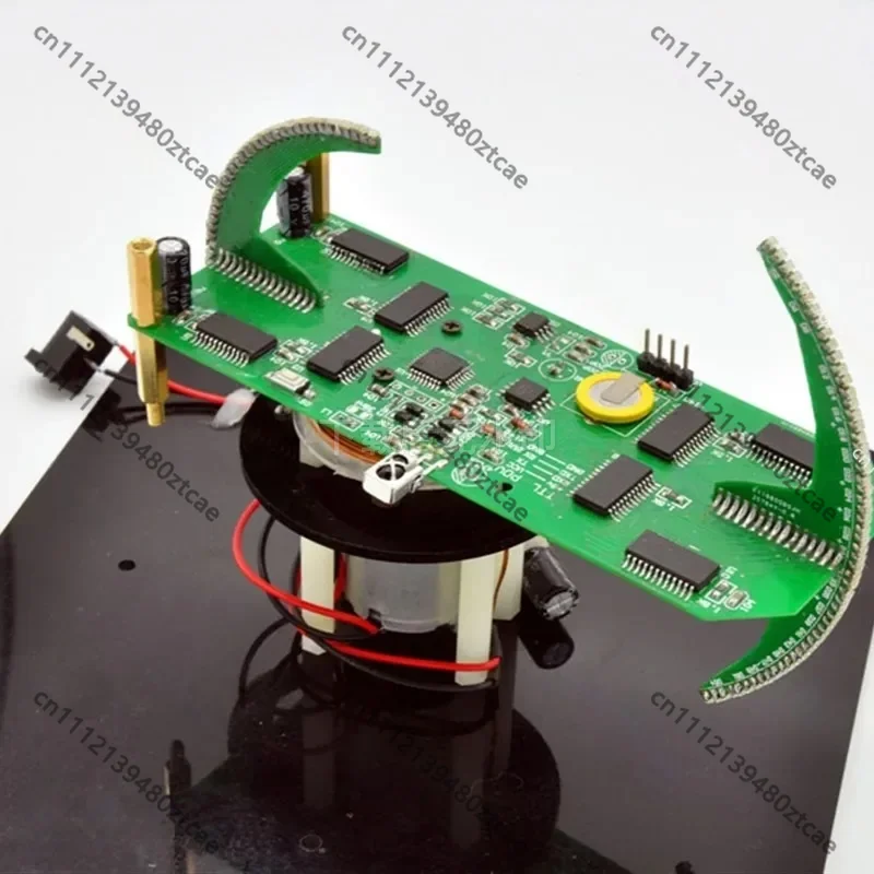 Dual Spherical Rotating LED POV Clock DIY Kit Globe Advertising Display Electronic Parts