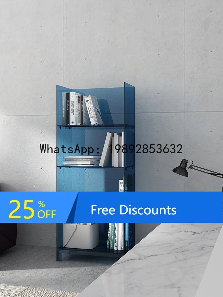 YFY Acrylic Storage Rack Floor-standing Simple Modern   Internet-famous Multi-layer Storage Rack Living Room Display Rack