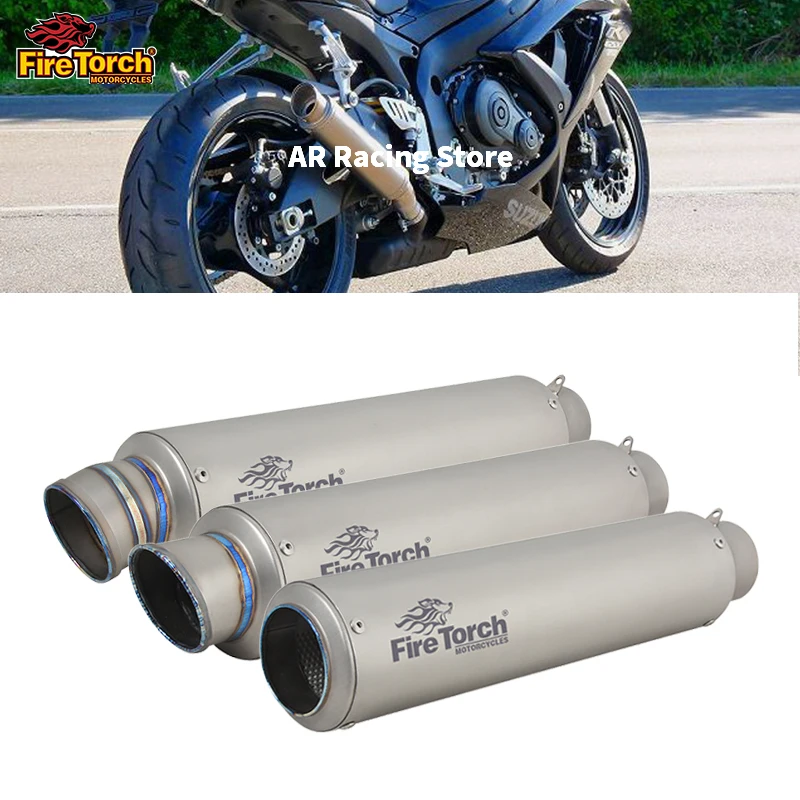 Lega di titanio fibra di carbonio 60mm sistema di scarico Moto tubo universale Moto silenziatori fuga Moto silenziatore accessori