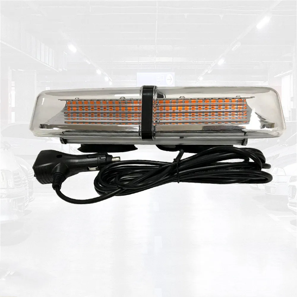 72LED Roof Burst Flashing Lights Emergency Warning Lamp 12V-24V Truck Yellow/Amber Car Atmosphere Light Roof Strobe Light