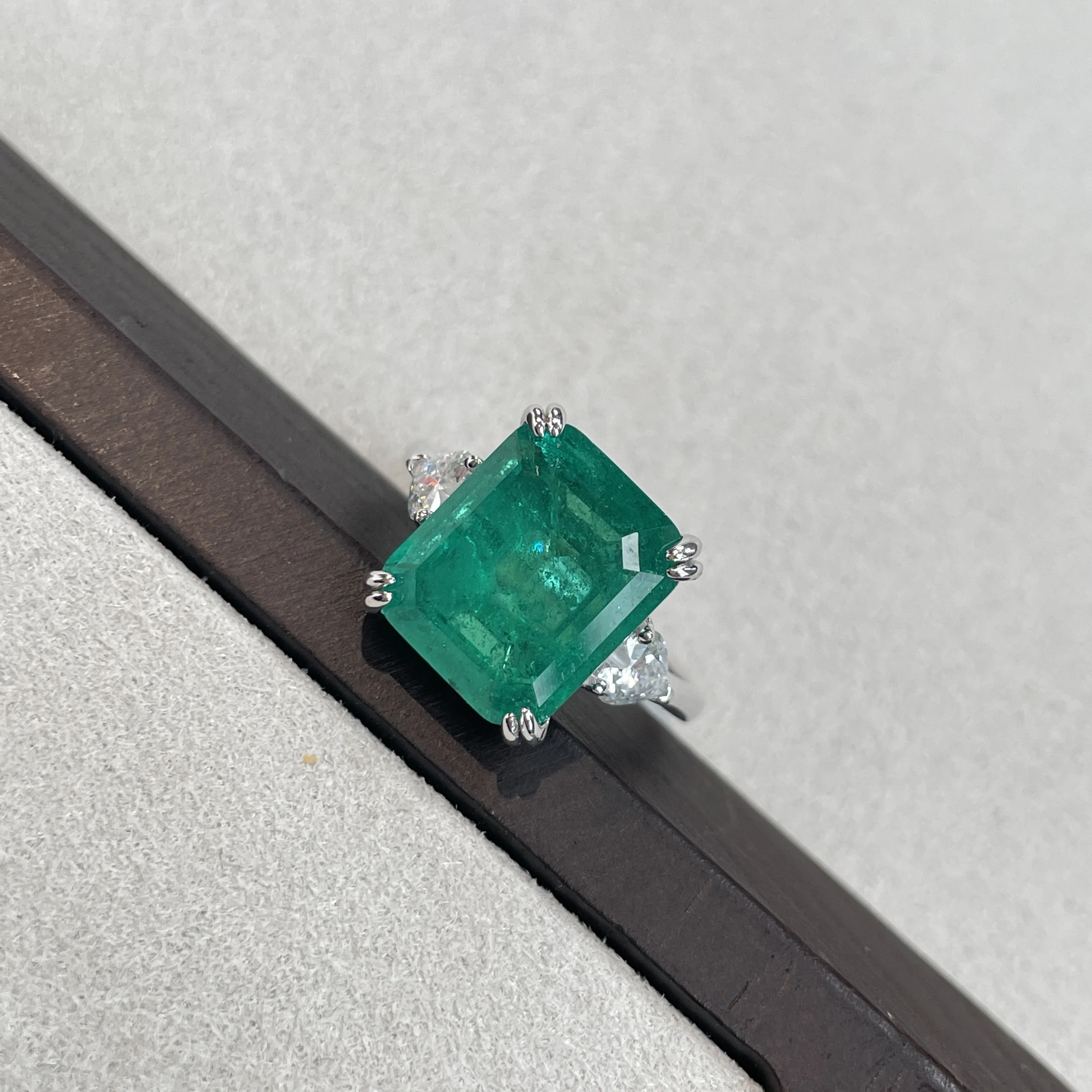 Vintage Luxury 10*12mm Emerald Rings For Women 100% Real 925 Sterling Silver Party Wedding Jewlery Engagement Lady Gift