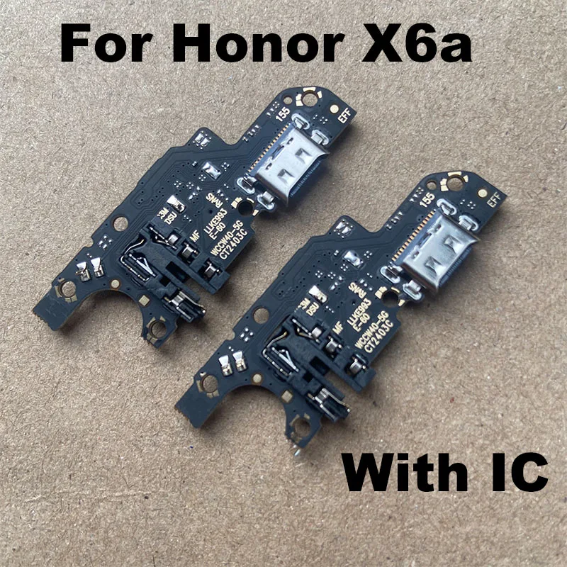 

For Huawei Honor X6a USB Charging Dock Port Board Mic Microphone Connector Fast Flex Cable Repair Parts Global With IC