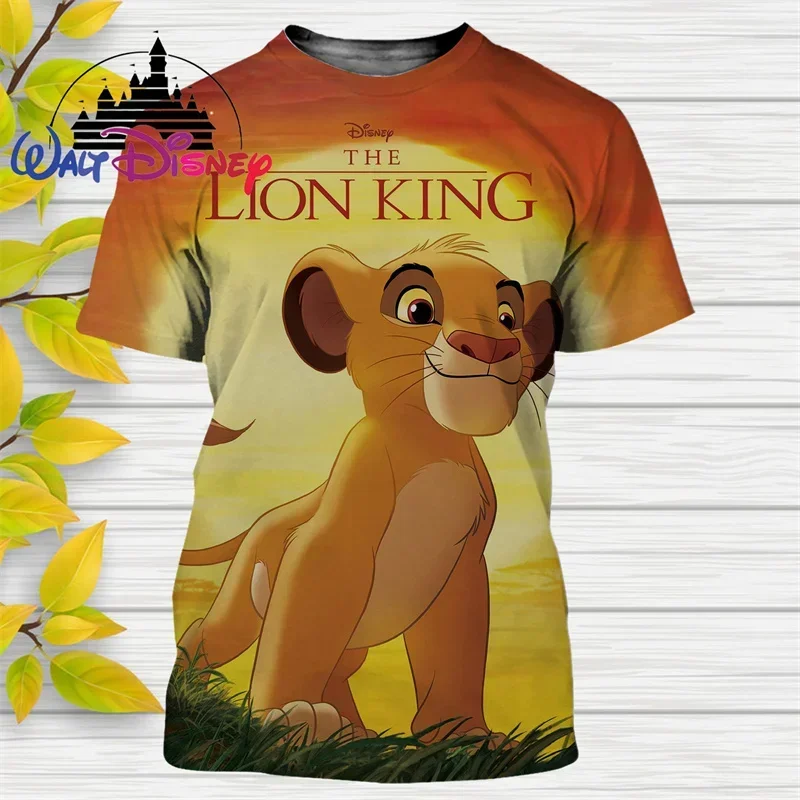 Summer Disney Movie The Lion King 3D Print T-shirt Anime T-Shirt Children Clothing Casual Harajuku Boys Girls Street Unisex Tops