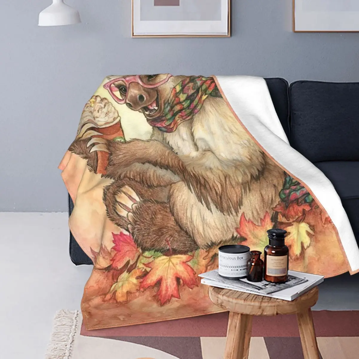 

Sloth cobertores velo inverno bonito animal portátil super quente lance cobertor para cama viagem pelúcia fina colcha