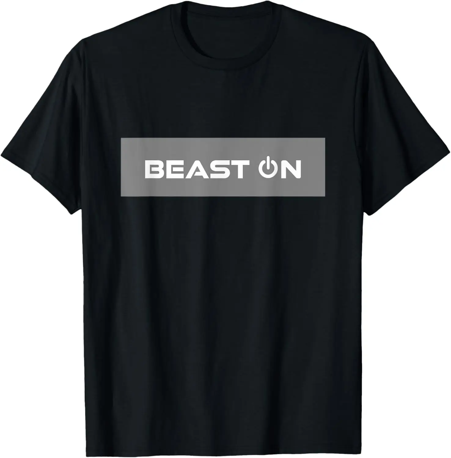 Beast On Grey Rectangle Gym Motivation Fitness Sayings T-Shirt