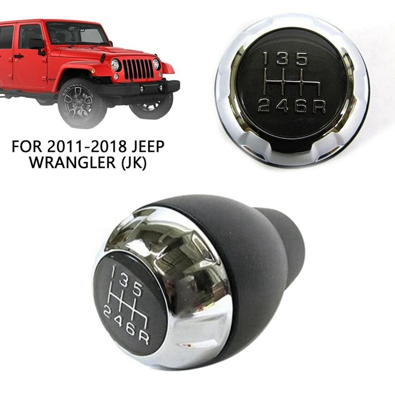 6 Speed Manual Shift Knob Manual Shift Knob ABS Manual Shift Knob For 2007-2013 Jeep Wrangler Jk 68085312AA 68085312AB Chrome