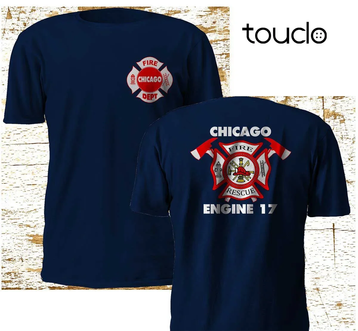 Fashion New Chicago Firefighter Department Backdraft Engine 17 Fire Navy T-Shirt  Tee shirt