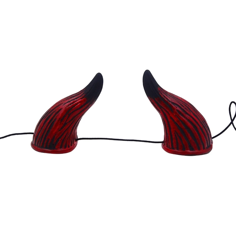 Long Ox Horn Headband for Halloween Costume Hairhoop Party Props Headpiece Stage Headdress Anime Dress Up Accessories
