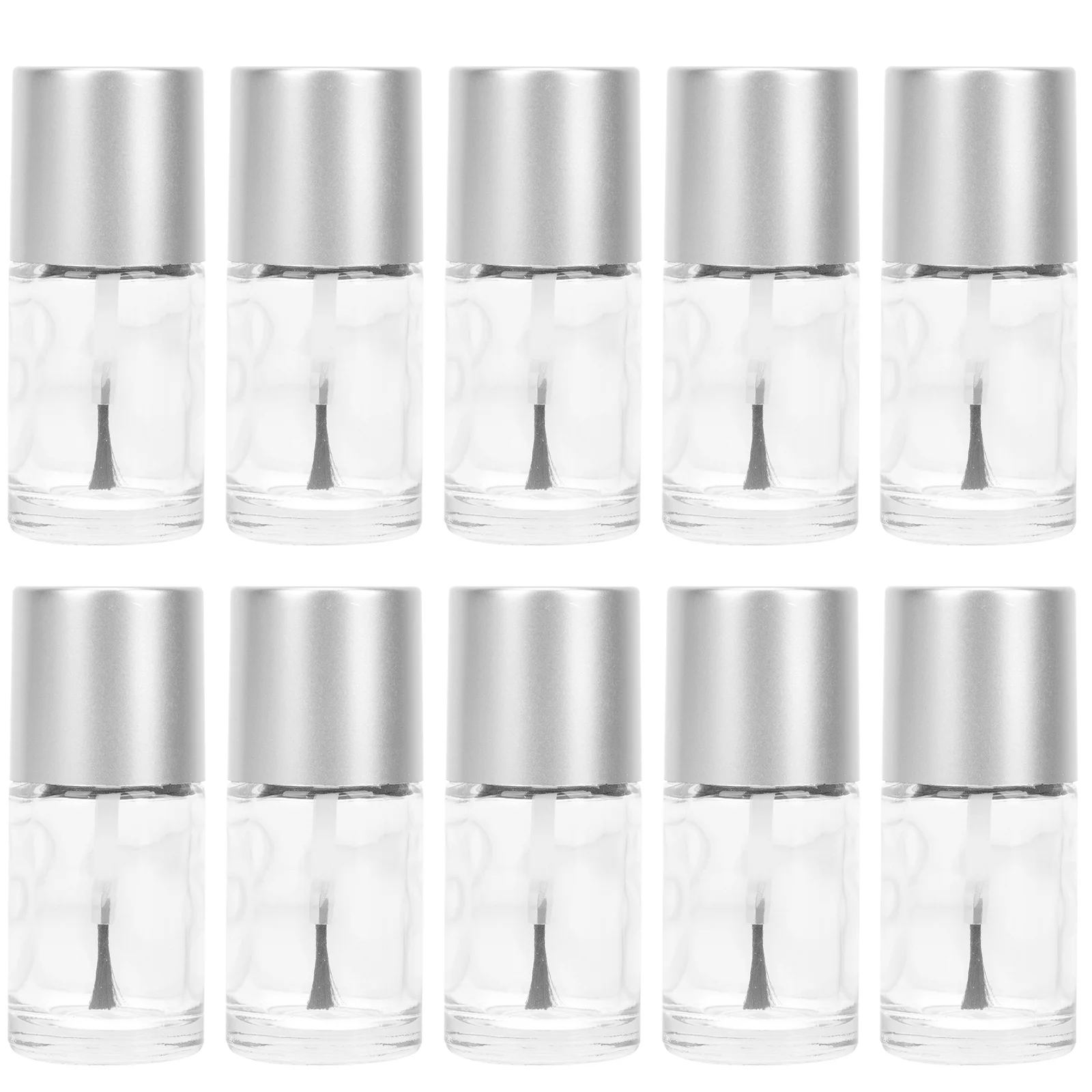 10 قطعة من حاويات طلاء الأظافر الزجاجية الفارغة، غطاء فرشاة ممتاز، زجاجات آمنة مقاومة للانسكاب للسفر للاستخدام اليومي #5