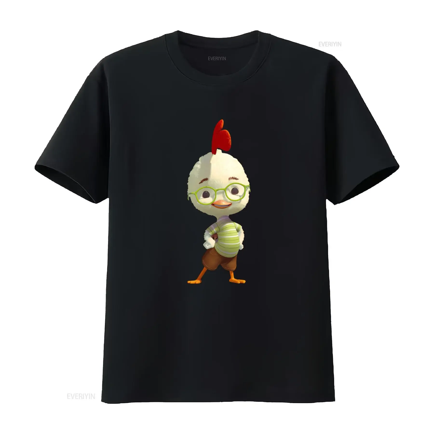 Vintage Chicken Little Cartoon T Shirt Brandy Melville Y2K Baby Cute Demure Kids vintage Washed Versatile Slightly