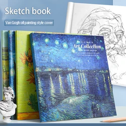 Libro de bocetos de pintura al óleo de Van Gogh, libro de bocetos de 20K de CHEN LIN, libro de Ledger manual engrosado con 80 en blanco para estudiantes de arte, libro de bocetos especial