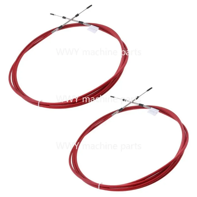 2pcs Throttle Line Clutch Cable/ Wire for Outboard, Stainless Steel, 10FT