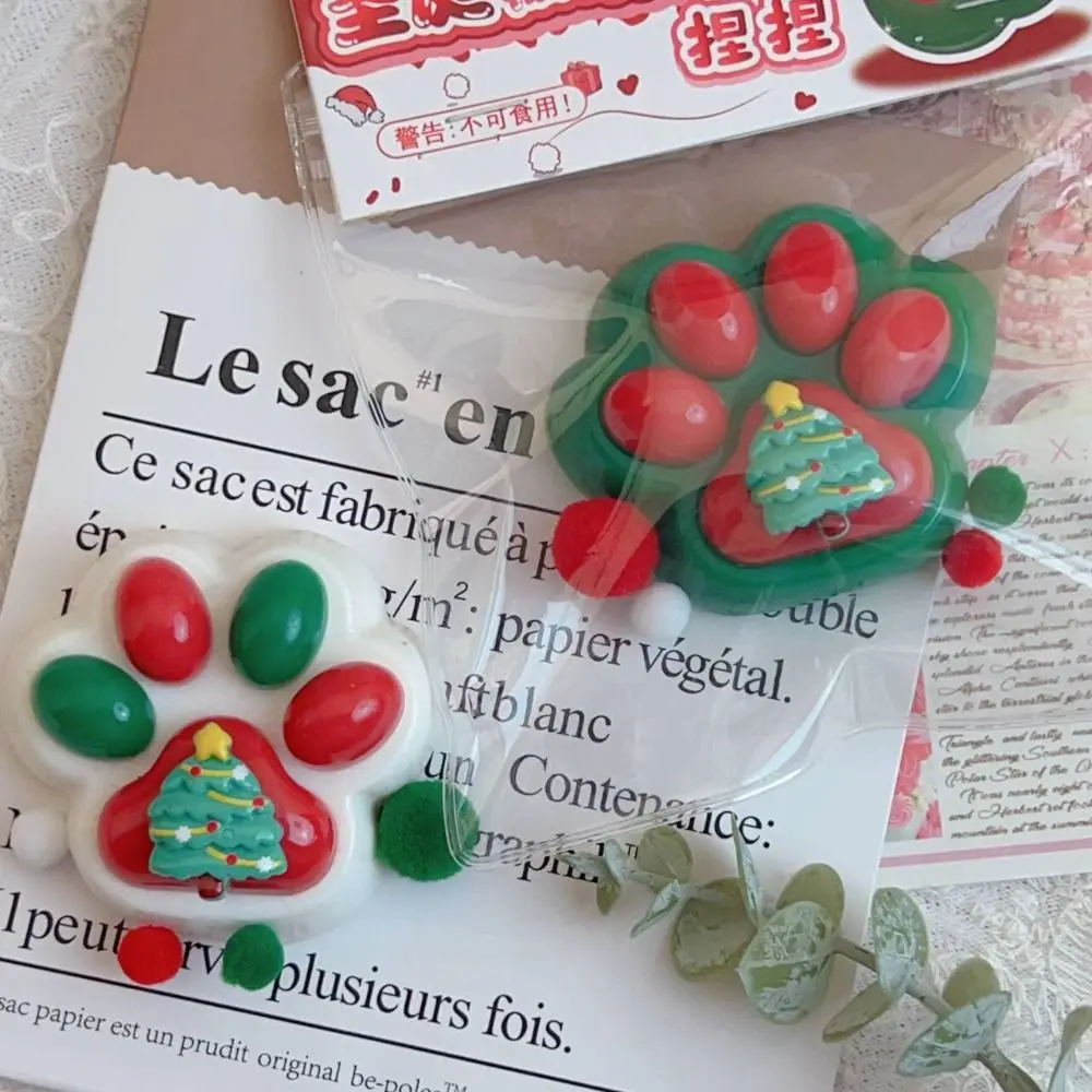Leuke Trage Rebound Kat Poot Knijpspeelgoed TPR Kerstboom Knijpen en Decomprimeren Speelgoed Zacht Kawaii Stress Relief Speelgoed