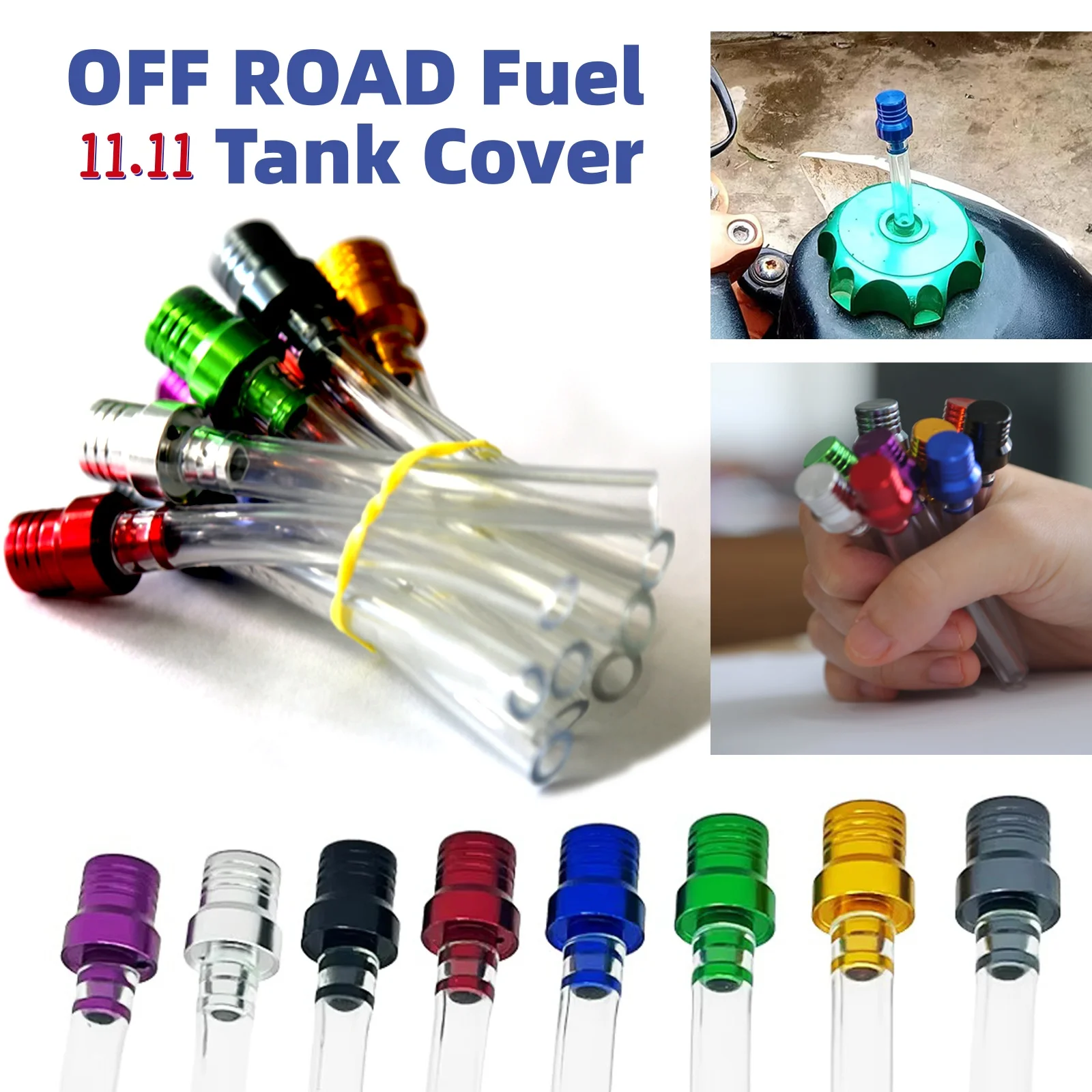 

Motorcycle Aluminum Gas Fuel Tank Cap Cover Off Road Tube Cover 1pcs Motocross Dirt Pit Bike Ventilation Mouth Cap