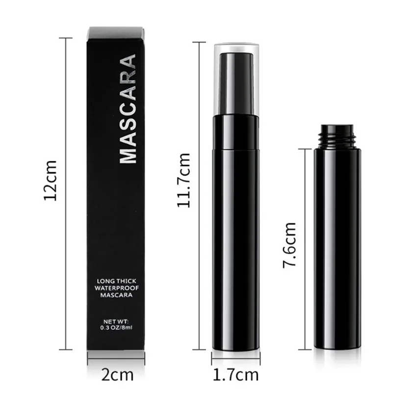 10Ml Plantaardige Mascara Private Label Waterdichte Verlenging Dikker Natuur Curling Geen Smudge Custom Logo Make-Up Bulk Wreedheid Gratis